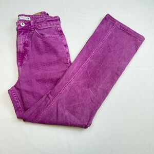 Zara Purple Straight Leg Jeans Vibrant Denim